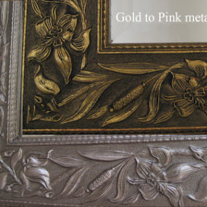 A pinkish-silver painter picture frame.